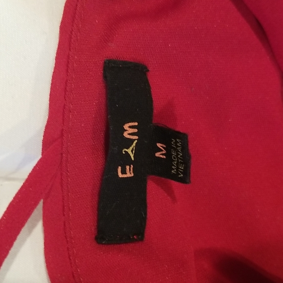 (E&M) Sheer Red Jumpsuit - Picture 4 of 4